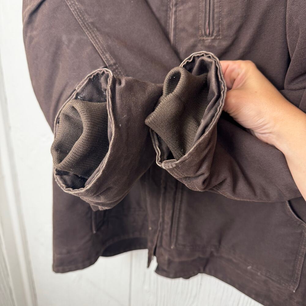 CARHARTT WC061 Women’s XL Brown Sherpa Lined Sandstone Ridge Coat Detroit Jacket - Picture 6 of 16